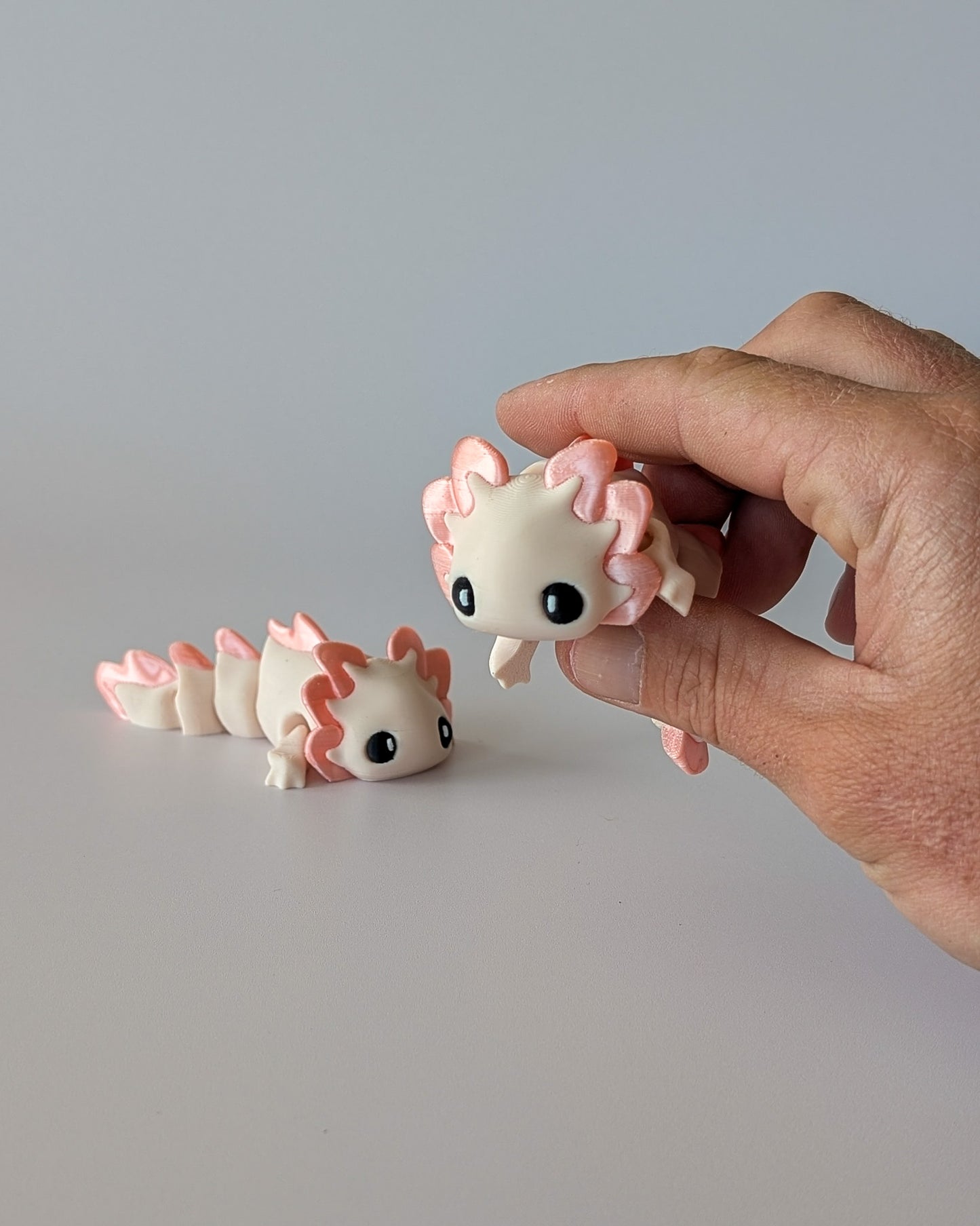 Axolotl – 3D printed blue axolotl pocket pal, handmade in Geelong by Elevated Expressions