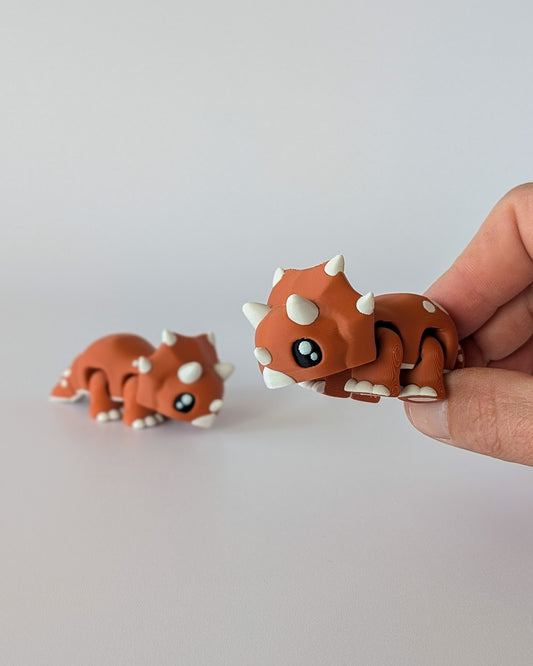Triceratops – 3D printed pastel dinosaur critter, handmade in Geelong by Elevated Expressions