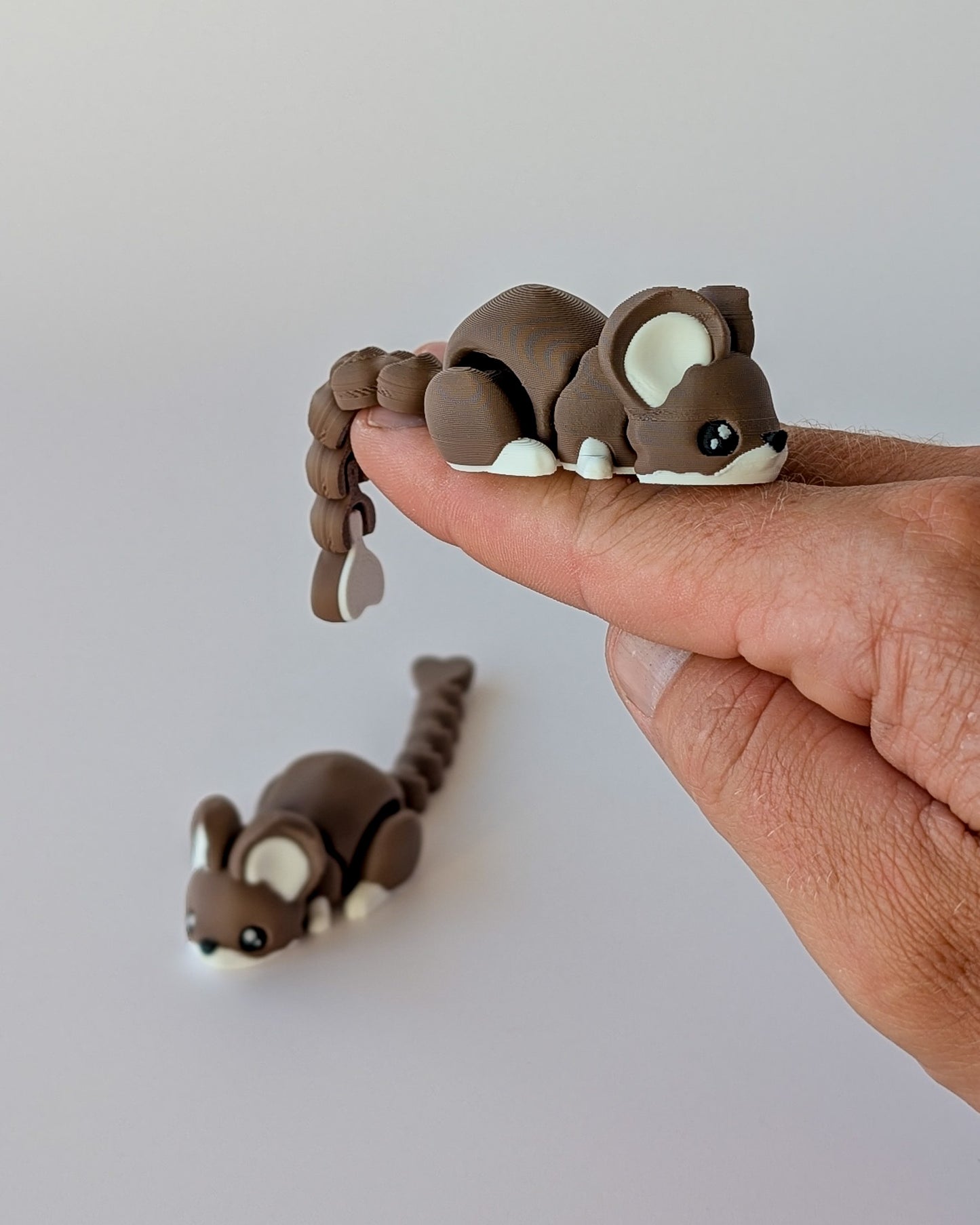 Mouse β 3D printed beige mouse critter, handmade in Geelong by Elevated Expressions
