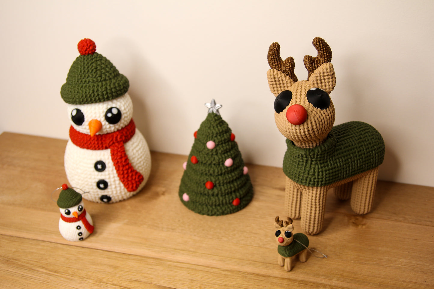 Snowman, Reindeer & Tree