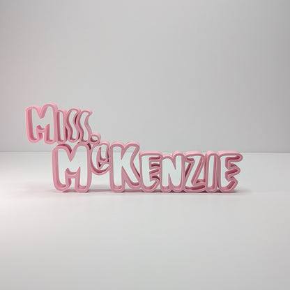 Teacher Name Plate