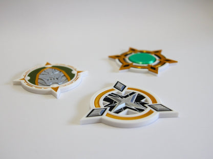 Fortnite Chapter 5 Season 4 - Absolute Doom, Fan Art Medallion set of 3 - 3D printed on the Surf Coast, Geelong by Elevated Expressions
