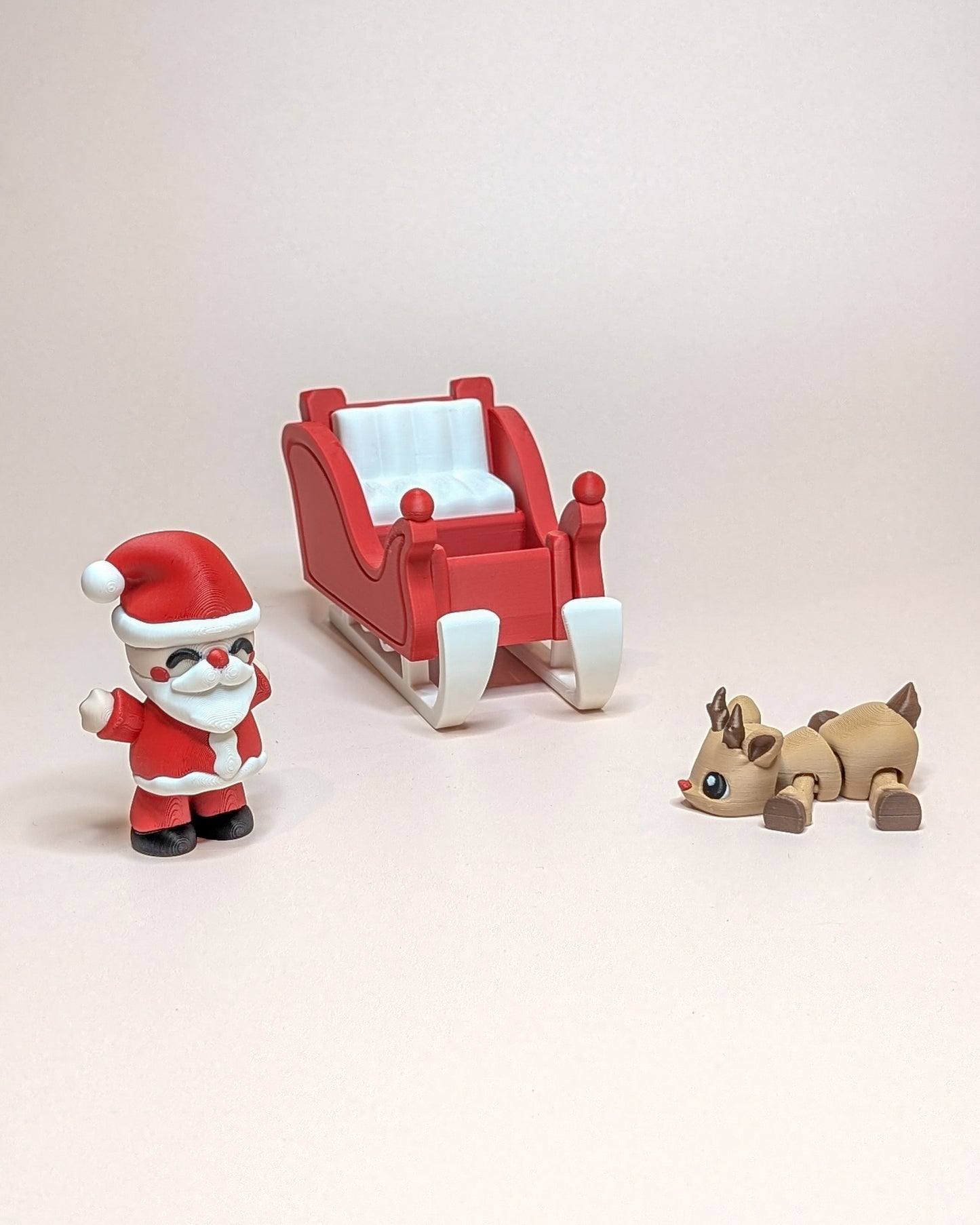 Santa, Reindeer & Sleigh
