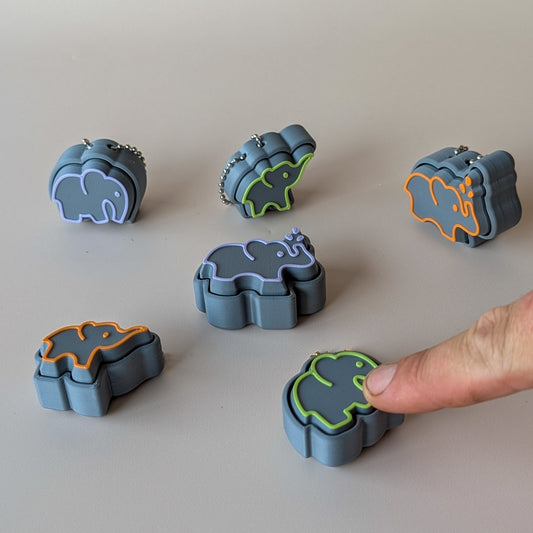 Elephant Clicker fidget toy — Bubbles, Trunk Up and Regular styles, sensory clicker by Elevated Expressions