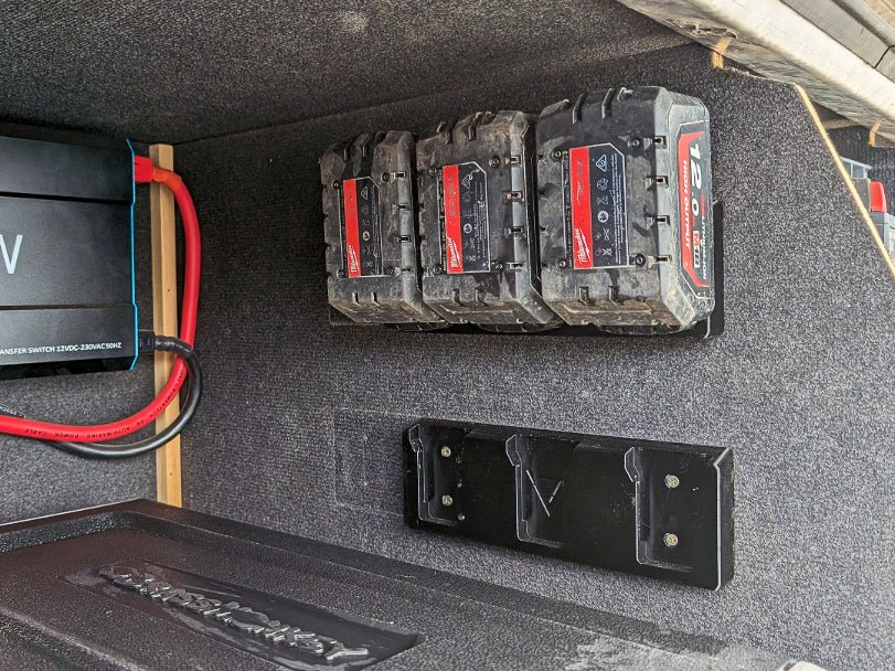 Wall mount battery holder - 3D printed on the Surf Coast, Geelong by Elevated Expressions